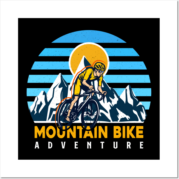 mountain bike adventure Wall Art by Diwa